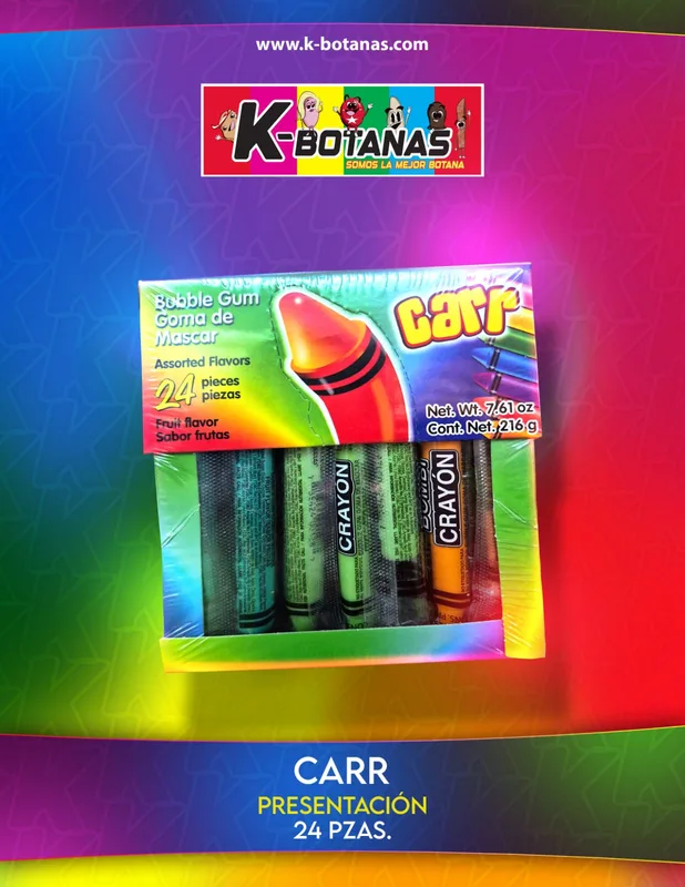 CARR CHICLE BOMBICRAYÓN 24 PZAS