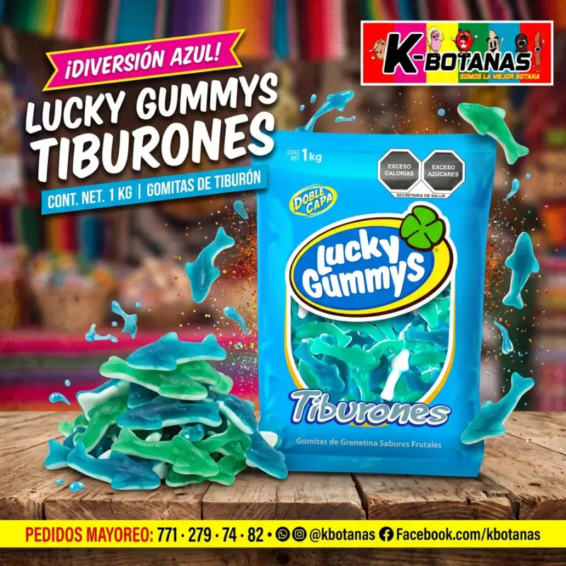 Cuanda Goma Lucky Gummy Tiburón 1 Kg