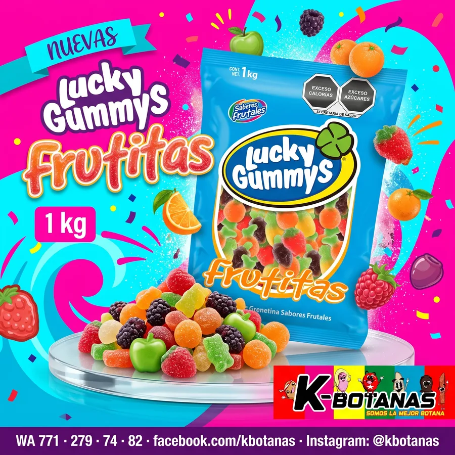 Cuanda Goma Lucky Gummys Frutitas 1 Kg